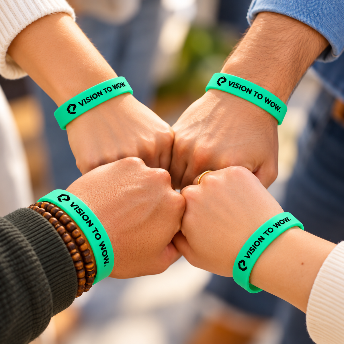ECONSOR Silikonarmband VISION TO WOW im Einsatz